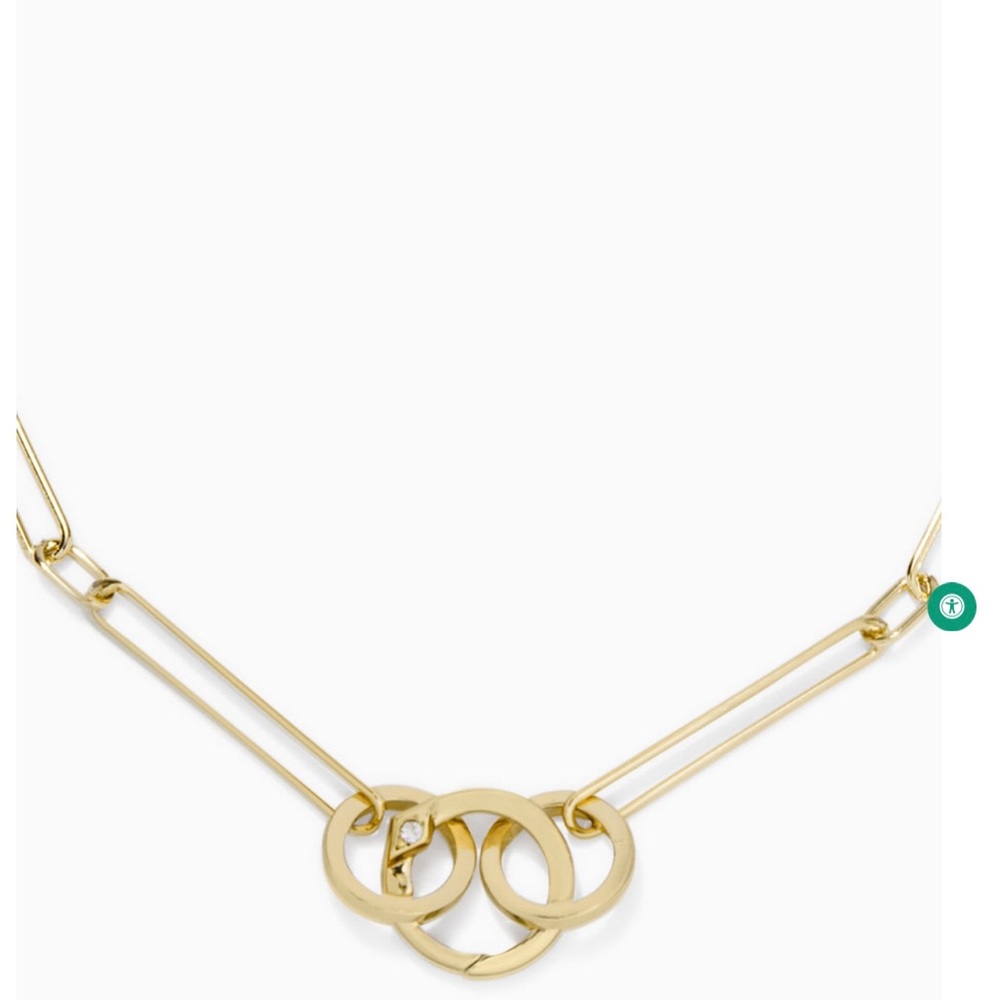 Stella Strands Paperclip Charm Keeper Necklace - Gold